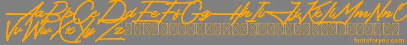 More about Hendangan Font Hendangan Font – Orange Fonts on Gray Background