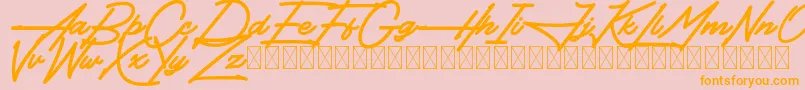 Hendangan Font – Orange Fonts on Pink Background