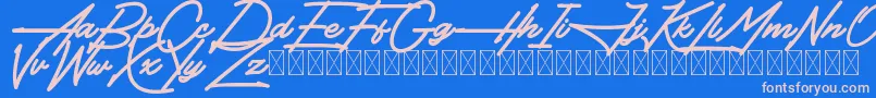 Hendangan Font – Pink Fonts on Blue Background
