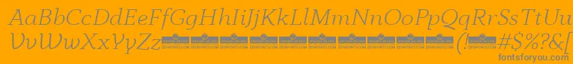 AnaphoraLightItalicTrial Font – Gray Fonts on Orange Background