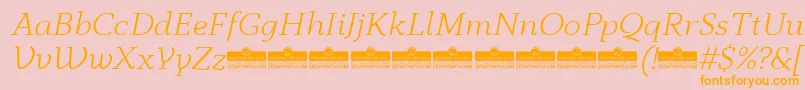 AnaphoraLightItalicTrial Font – Orange Fonts on Pink Background