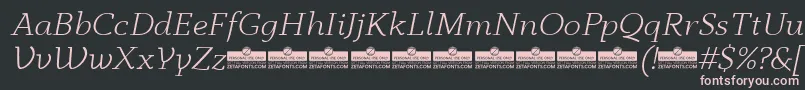 AnaphoraLightItalicTrial Font – Pink Fonts on Black Background