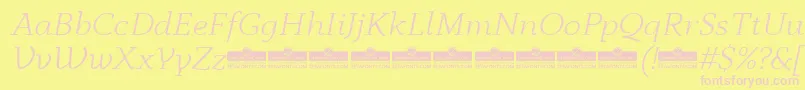 AnaphoraLightItalicTrial Font – Pink Fonts on Yellow Background