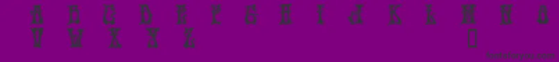 フォントHENDD    – 紫の背景に黒い文字