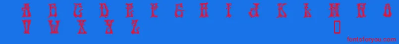 HENDD    Font – Red Fonts on Blue Background