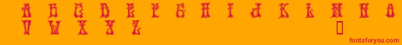 HENDD    Font – Red Fonts on Orange Background