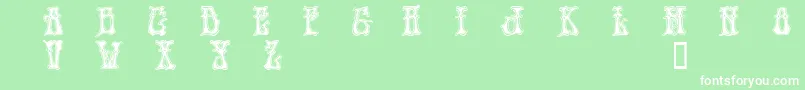 フォントHENDD    – 緑の背景に白い文字