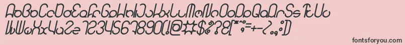 fuente HENDERSON Bold Italic – Fuentes Negras Sobre Fondo Rosa