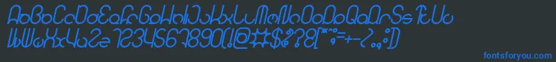 Police HENDERSON Bold Italic – polices bleues sur fond noir