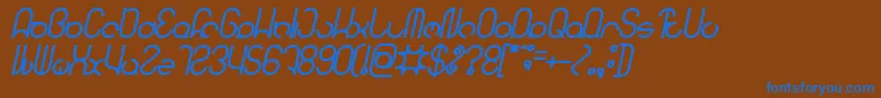 HENDERSON Bold Italic Font – Blue Fonts on Brown Background