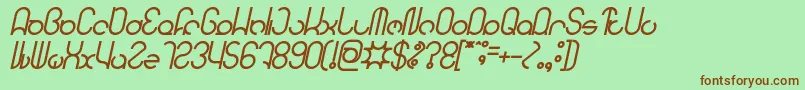 HENDERSON Bold Italic Font – Brown Fonts on Green Background