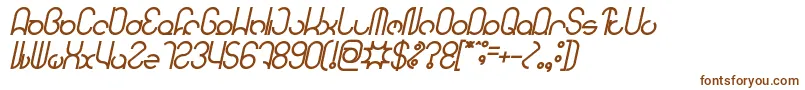 HENDERSON Bold Italic-fontti – ruskeat fontit valkoisella taustalla