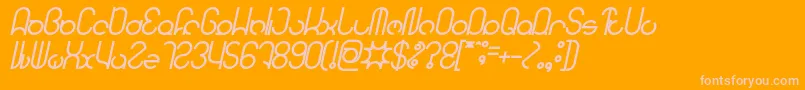 HENDERSON Bold Italic Font – Pink Fonts on Orange Background