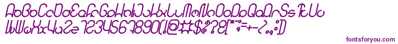 HENDERSON Bold Italic-fontti – violetit fontit valkoisella taustalla