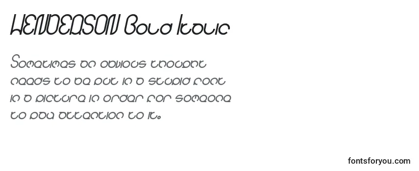 HENDERSON Bold Italic-fontti