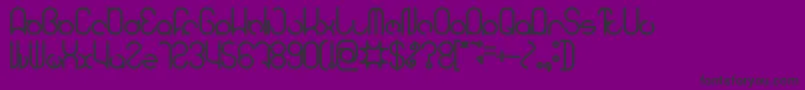 フォントHENDERSON Bold – 紫の背景に黒い文字