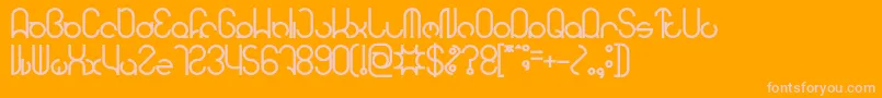 HENDERSON Bold-Schriftart – Rosa Schriften auf orangefarbenem Hintergrund