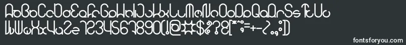 HENDERSON Bold-fontti – valkoiset fontit mustalla taustalla