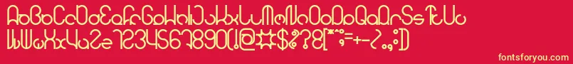 HENDERSON Bold Font – Yellow Fonts on Red Background