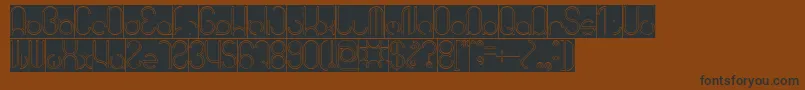 HENDERSON Hollow Inverse Font – Black Fonts on Brown Background