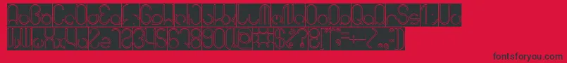 HENDERSON Hollow Inverse Font – Black Fonts on Red Background