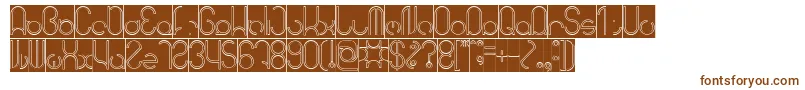 HENDERSON Hollow Inverse Font – Brown Fonts on White Background