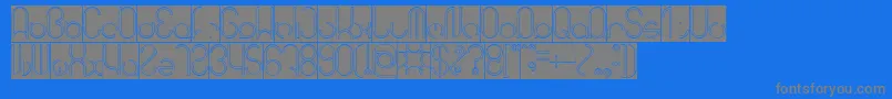 HENDERSON Hollow Inverse Font – Gray Fonts on Blue Background