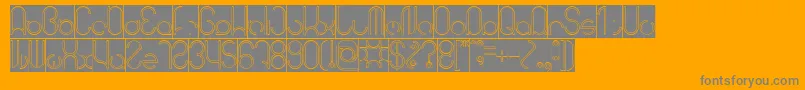 Шрифт HENDERSON Hollow Inverse – серые шрифты на оранжевом фоне