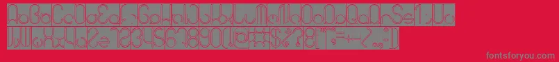 HENDERSON Hollow Inverse Font – Gray Fonts on Red Background