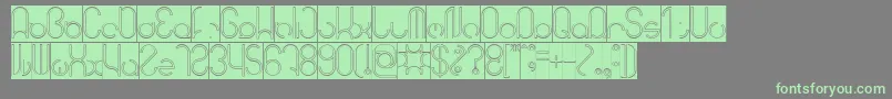 HENDERSON Hollow Inverse Font – Green Fonts on Gray Background