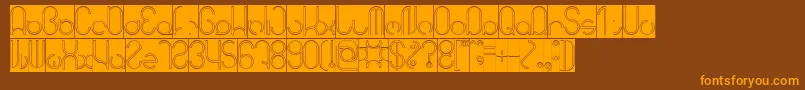 HENDERSON Hollow Inverse Font – Orange Fonts on Brown Background