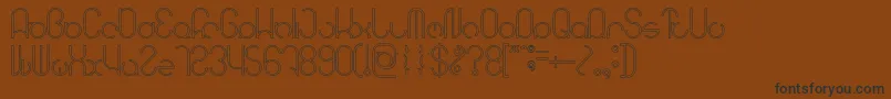 HENDERSON Hollow Font – Black Fonts on Brown Background