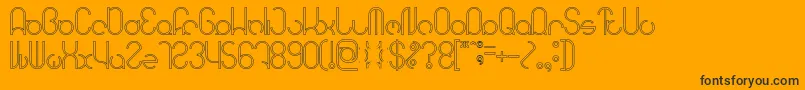 HENDERSON Hollow Font – Black Fonts on Orange Background