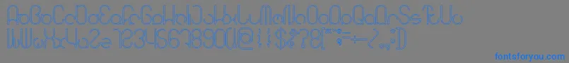 fuente HENDERSON Hollow – Fuentes Azules Sobre Fondo Gris