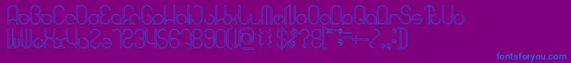 HENDERSON Hollow Font – Blue Fonts on Purple Background