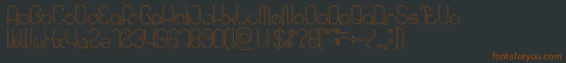 HENDERSON Hollow-Schriftart – Braune Schriften auf schwarzem Hintergrund