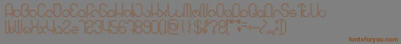 HENDERSON Hollow Font – Brown Fonts on Gray Background