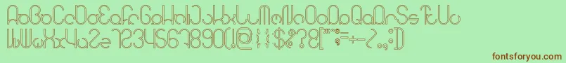 HENDERSON Hollow Font – Brown Fonts on Green Background