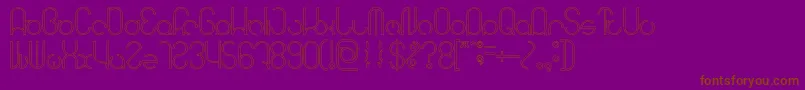 HENDERSON Hollow Font – Brown Fonts on Purple Background