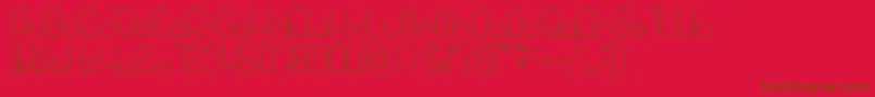 fuente HENDERSON Hollow – Fuentes Marrones Sobre Fondo Rojo
