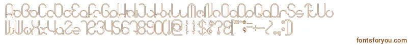HENDERSON Hollow-Schriftart – Braune Schriften
