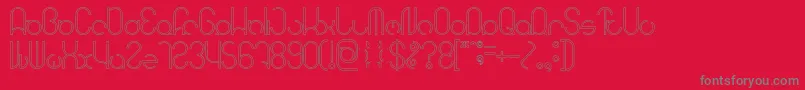 HENDERSON Hollow Font – Gray Fonts on Red Background