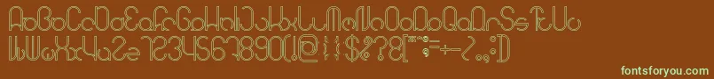 HENDERSON Hollow Font – Green Fonts on Brown Background