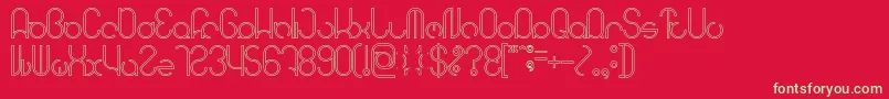 HENDERSON Hollow Font – Green Fonts on Red Background