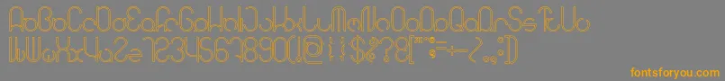 HENDERSON Hollow Font – Orange Fonts on Gray Background