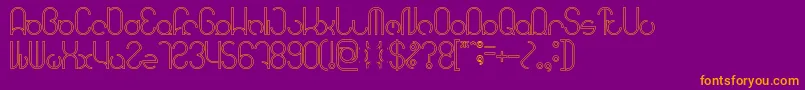 HENDERSON Hollow Font – Orange Fonts on Purple Background