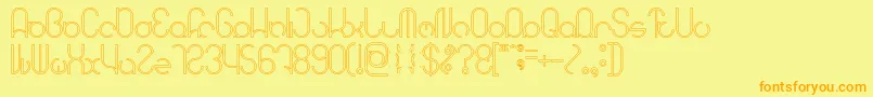 HENDERSON Hollow Font – Orange Fonts on Yellow Background