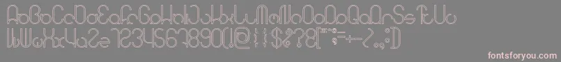 HENDERSON Hollow-fontti – vaaleanpunaiset fontit harmaalla taustalla