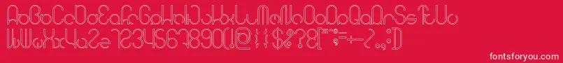 HENDERSON Hollow Font – Pink Fonts on Red Background
