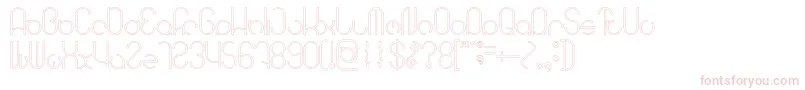 HENDERSON Hollow Font – Pink Fonts on White Background